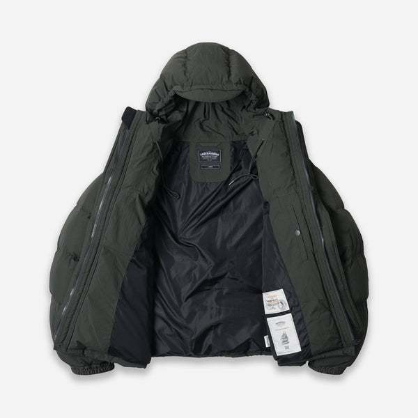 SMOCK PUFFER DOWN PARKA - DARK GREEN