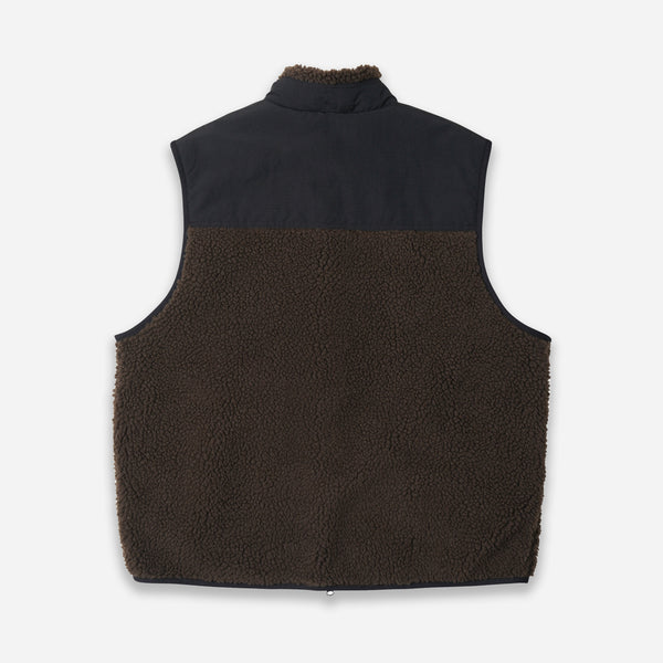 SNUG FLEECE VEST - DARK BROWN