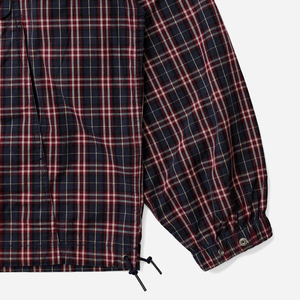 PLAID POPOVER ANORAK - RED