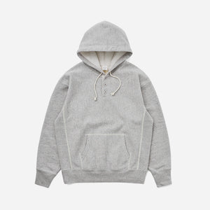 Khakis 2020 - HALF BUTTON HOODIE - HEATHER GREY -  - Main Front View