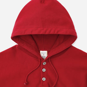 Khakis 2020 - HALF BUTTON HOODIE - RED -  - Alternative View 1