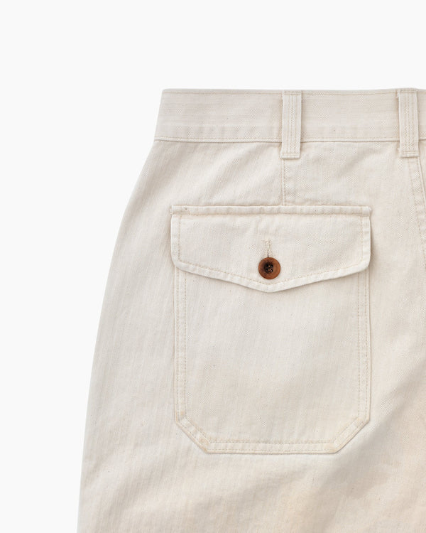 HBT STRAIGHT LEG PORT PANT - ECRU