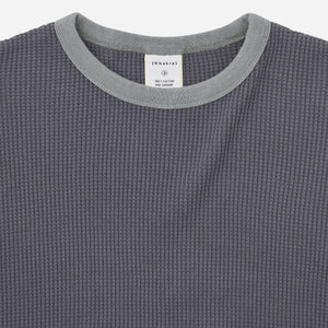 Khakis 2020 - WAFFLE CREW SWEAT - FADED BLACK -  - Alternative View 1