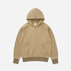 Khakis 2020 - WAFFLE FULL ZIP HOODIE - TAN -  - Main Front View