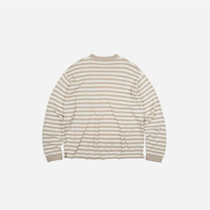 Frizmworks - STRIPE KNIT L/S T-SHIRT - BEIGE -  - Alternative View 1
