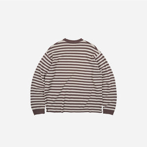 Frizmworks - STRIPE KNIT L/S T-SHIRT - BROWN -  - Alternative View 1