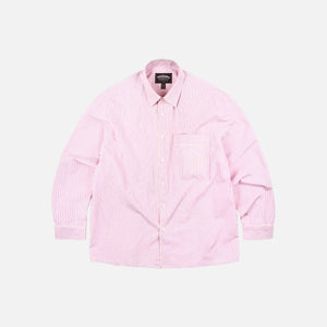 Frizmworks - PAJAMA STRIPE SHIRT - PINK -  - Main Front View