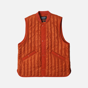 Frizmworks - STRIPE QUILT MIL LINER VEST - ORANGE -  - Main Front View