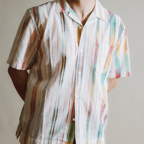 CUBAN IKAT STRIPE SHIRT - MULTI