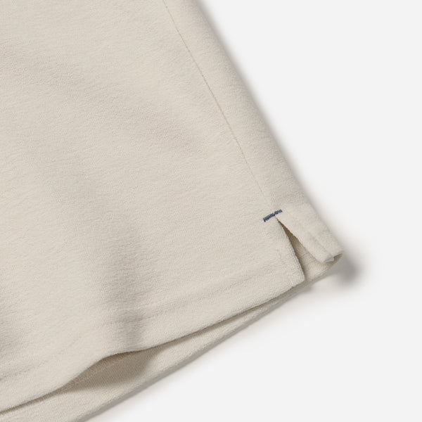 TERRY RINGER HALF T-SHIRT - CREAM