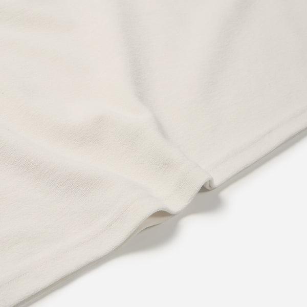 TERRY RINGER HALF T-SHIRT - CREAM