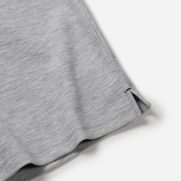 TERRY RINGER HALF T-SHIRT - GRAY