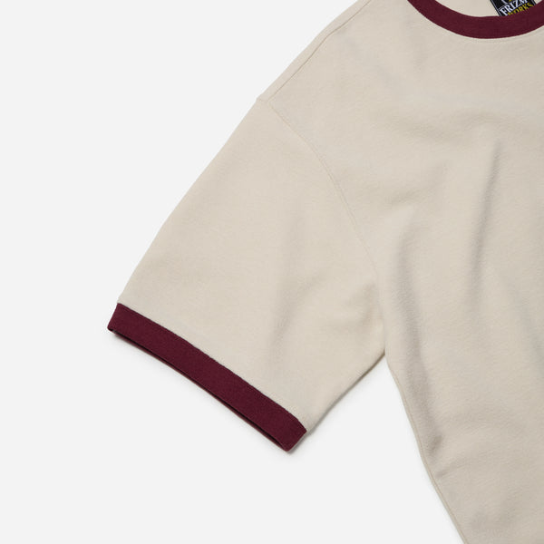 TERRY RINGER HALF T-SHIRT - WHITE