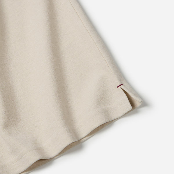 TERRY RINGER HALF T-SHIRT - WHITE