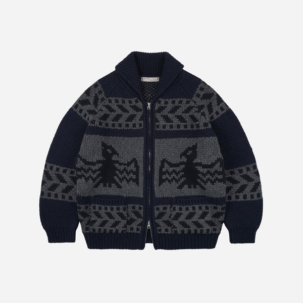 Frizmworks Thunderbird Cowichan Cardigan - Navy
