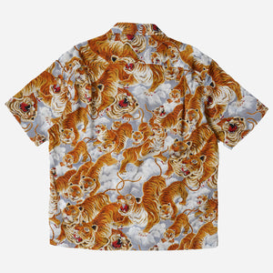 Frizmworks - TIGER HAWAIIAN HALF SHIRT - GRAY -  - Alternative View 1