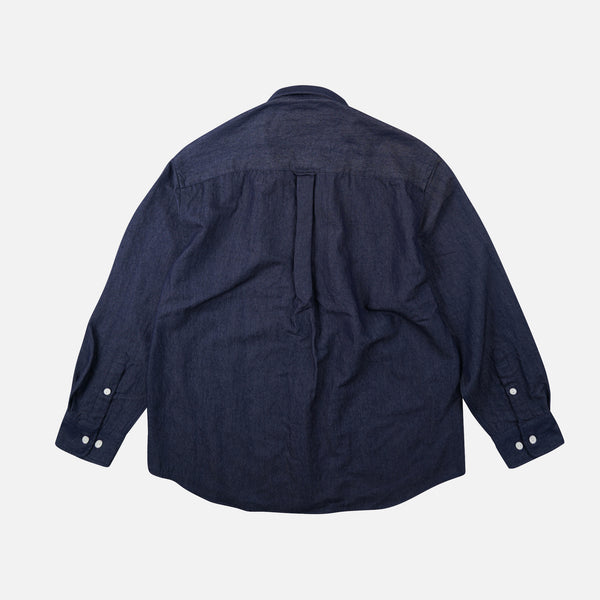 TWO TONE RELAXED SHIRT - NAVY