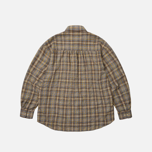 UNEVEN CHECKED SHIRT - YELLOW