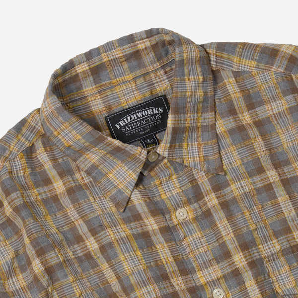 UNEVEN CHECKED SHIRT - YELLOW