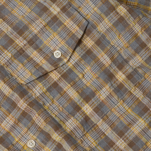 UNEVEN CHECKED SHIRT - YELLOW