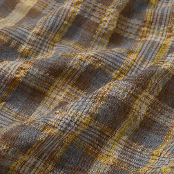 UNEVEN CHECKED SHIRT - YELLOW