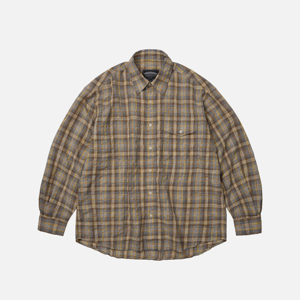 UNEVEN CHECKED SHIRT - YELLOW