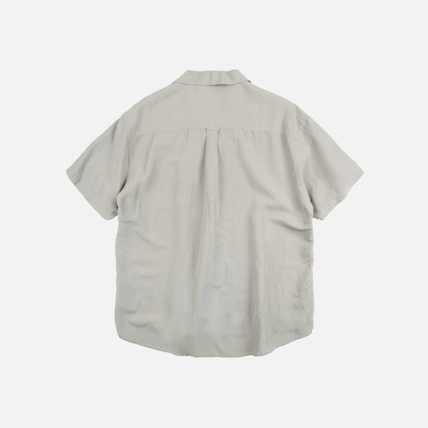 VENTI LINEN MIX POPOVER SHIRT - GREY