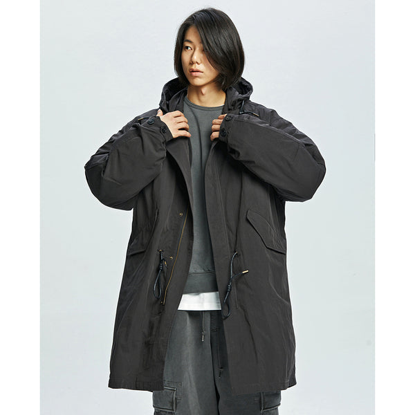 VINCENT M1965 FISHTAIL 2 IN 1 PARKA JACKET - BLACK