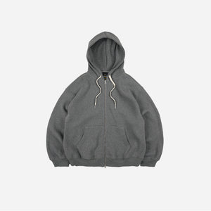 Frizmworks - WAFFLE ZIP UP HOODIE - GREY -  - Main Front View
