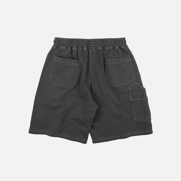 WASHED CARPENTER SWEAT SHORTS - CHARCOAL