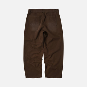Frizmworks - WASHED ONE TUCK CHINO PANTS - BROWN -  - Alternative View 1