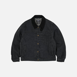 Frizmworks - WASHED DENIM TRUCKER JACKET - BLACK -  - Main Front View