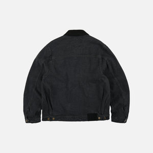 Frizmworks - WASHED DENIM TRUCKER JACKET - BLACK -  - Alternative View 1