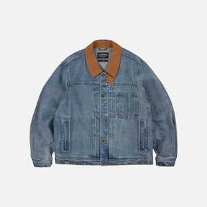 Frizmworks - WASHED DENIM TRUCKER JACKET - BLUE -  - Main Front View