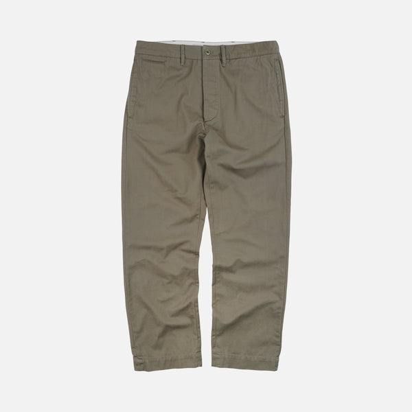 WASHED OFFICER CHINO PANTS - MUD