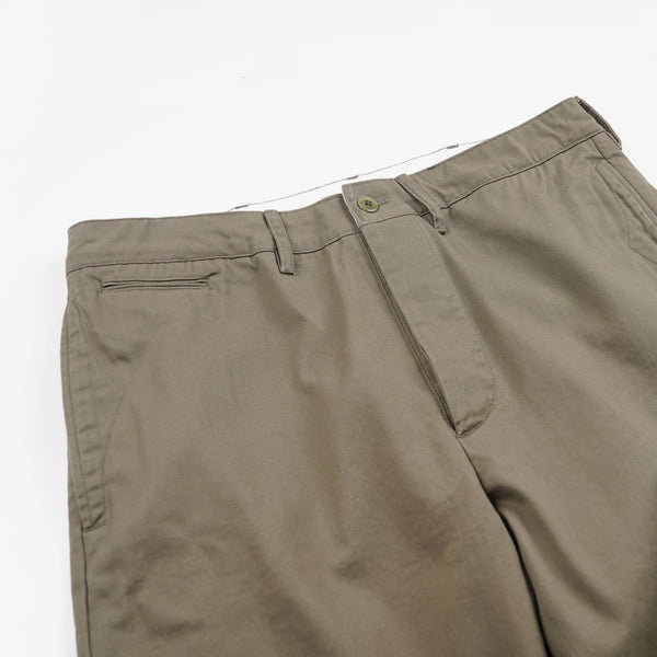 WASHED OFFICER CHINO PANTS - MUD