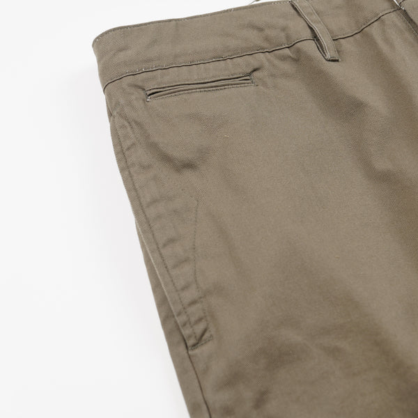 WASHED OFFICER CHINO PANTS - MUD