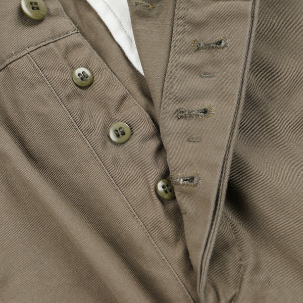 WASHED OFFICER CHINO PANTS - MUD