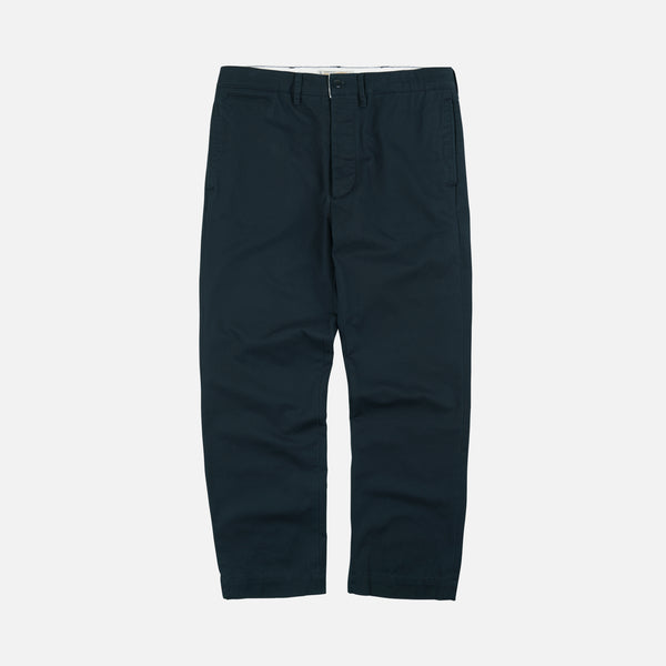 WASHED OFFICER CHINO PANTS - NAVY