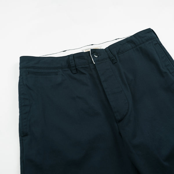 WASHED OFFICER CHINO PANTS - NAVY