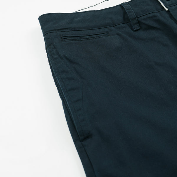WASHED OFFICER CHINO PANTS - NAVY