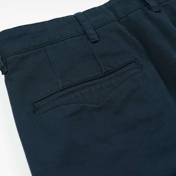 WASHED OFFICER CHINO PANTS - NAVY