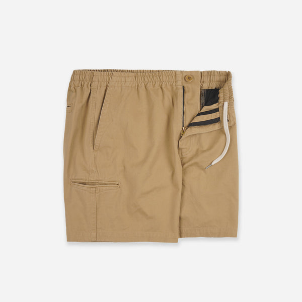 WASHED OFFICER CHINO SHORTS - BEIGE