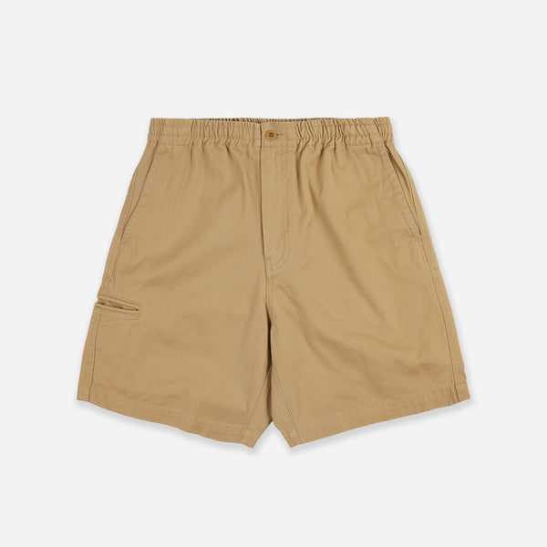WASHED OFFICER CHINO SHORTS - BEIGE