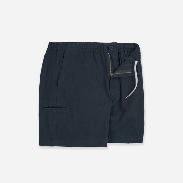 WASHED OFFICER CHINO SHORT - BLACK