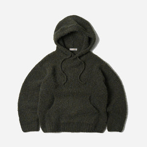 Frizmworks - WAVE BOUCLE KNIT POPOVER HOODY - OLIVE - WAVE BOUCLE KNIT POPOVER HOODY - OLIVE - THE GREAT DIVIDE - Main Front View