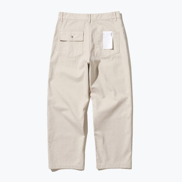 COTTON FATIGUE PANTS WIDE FIT - NATURAL