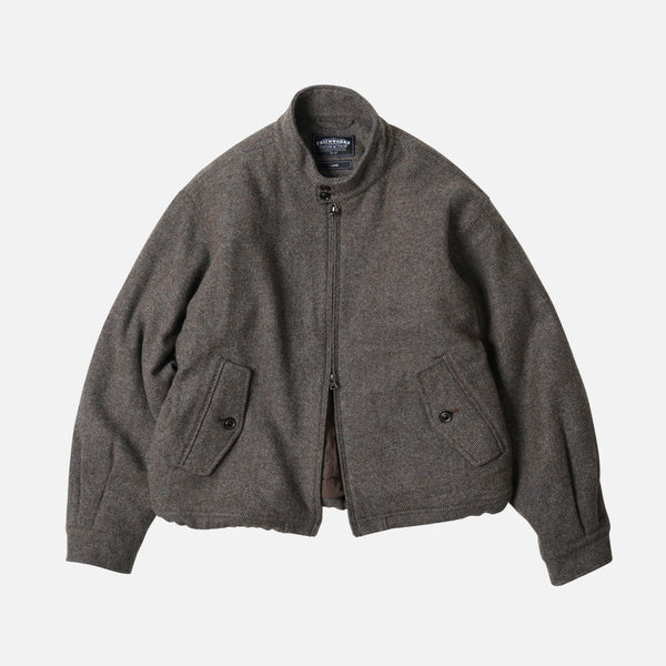 WOOL HARRINGTON JACKET - GREY