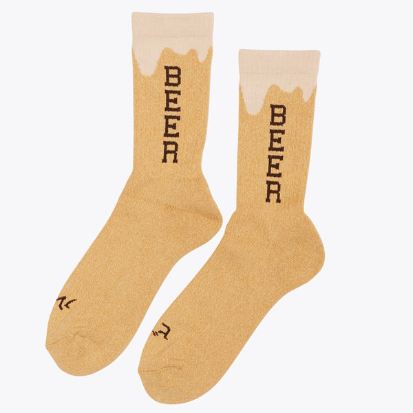 Beer Socks - Light Yellow