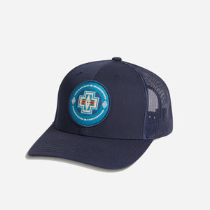 Pendleton - BURNISHED PATCH TRUCKER CAP - NAVY -  - Main Front View